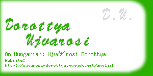 dorottya ujvarosi business card